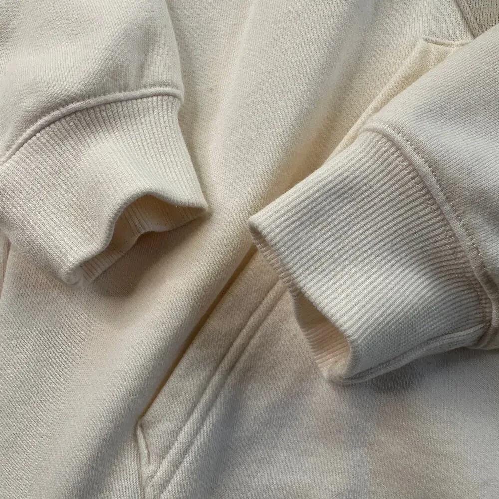 Alo Yoga Make Waves Hoodie Ivory Bone Gravel XS Womens / XXS Mens Sweatshirt EUC - Picture 13 of 16